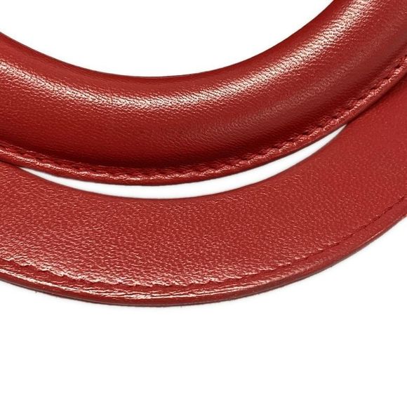 Dior/christian Dior Handbag Lady Dior Large Bag Red Leather - Picture 14 of 16
